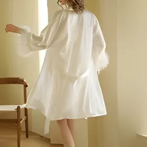 Silk bridal dressing gown