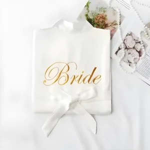 Silk bridal dressing gown